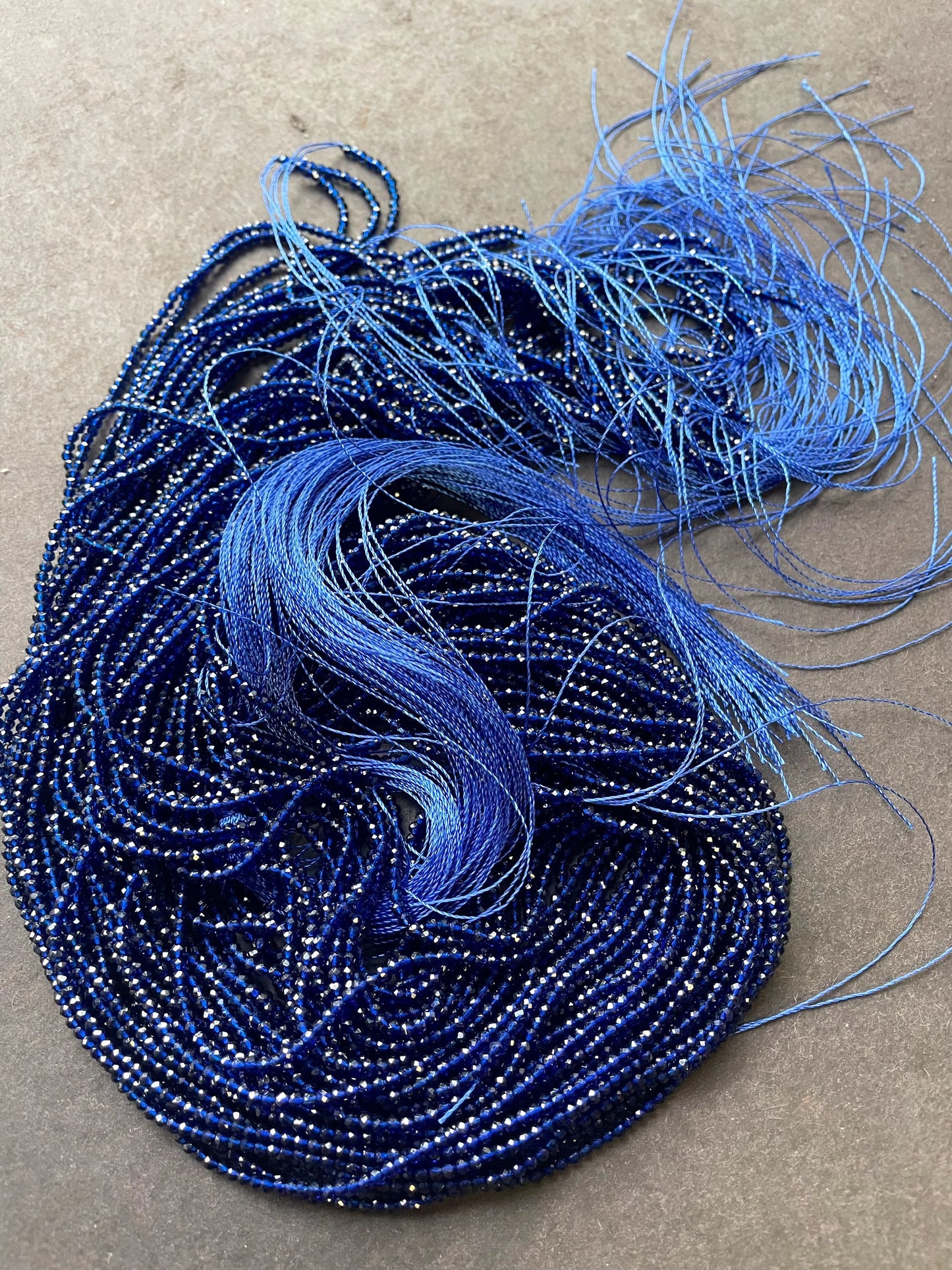 Beautiful Crystal Glass Beads. 2mm faceted Round bead. Real nice quality beautiful royal blue color crystal bead. Full strand.