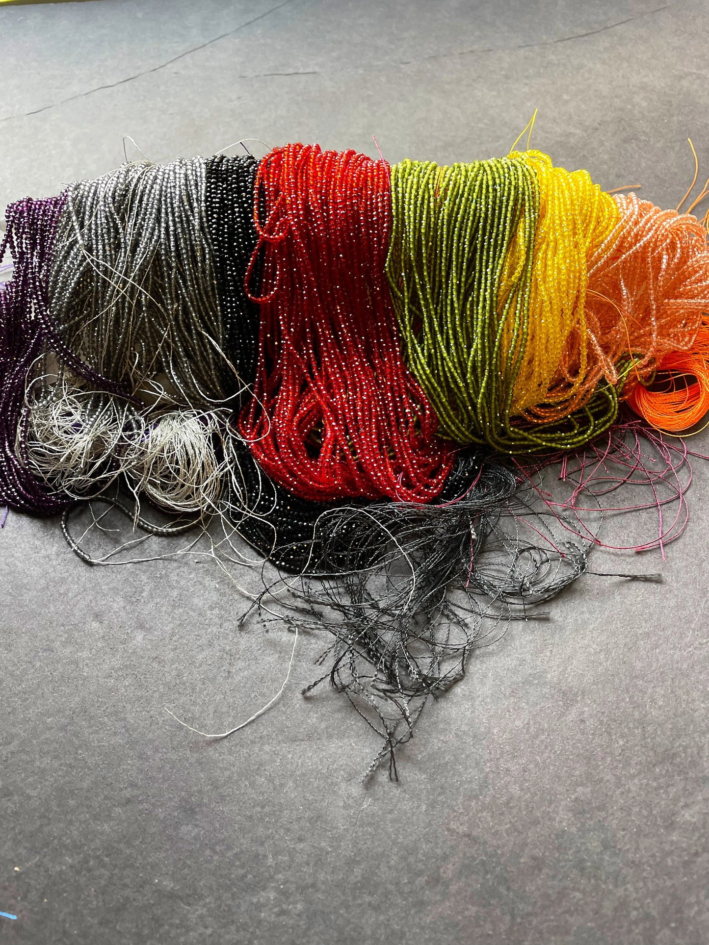 BULK !!! Beautiful crystal beads . Faceted 2mm round bead. Gorgeous multi color crystal bead. Real nice quality. Full strand 14”