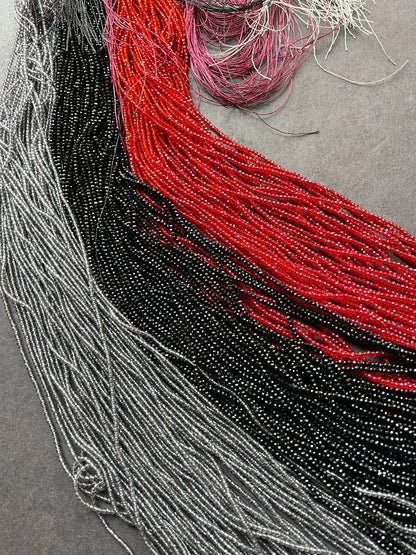 BULK !!! Beautiful crystal beads . Faceted 2mm round bead. Gorgeous multi color crystal bead. Real nice quality. Full strand 14”