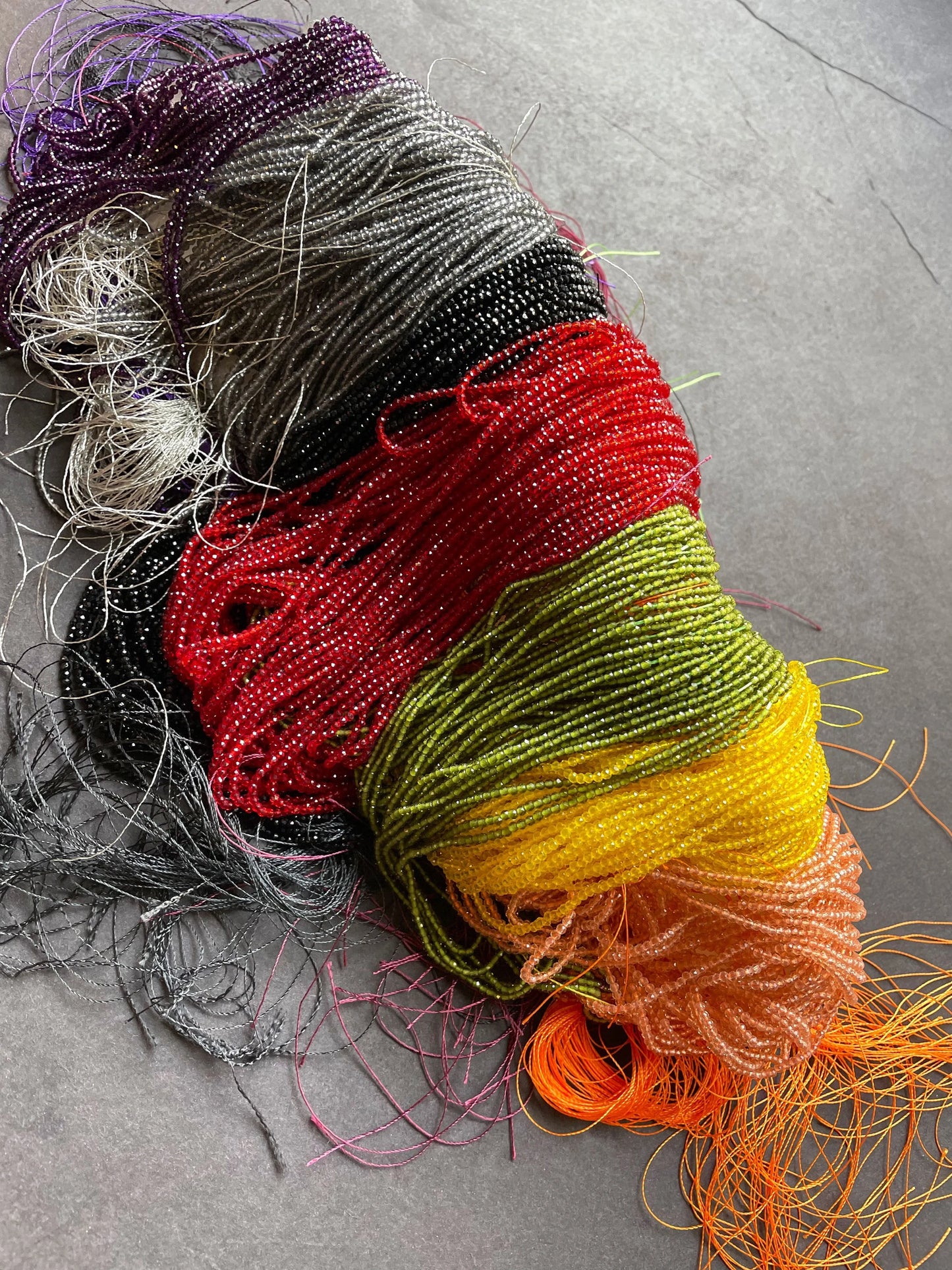 BULK !!! Beautiful crystal beads . Faceted 2mm round bead. Gorgeous multi color crystal bead. Real nice quality. Full strand 14”