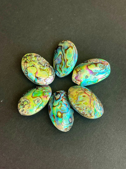 AAA Natural Abalone Shell Bead. 17x20mm Freedom Shape. Beautiful Natural Green Purple Peacock Feather Color Abalone Bead. High Quality Bead