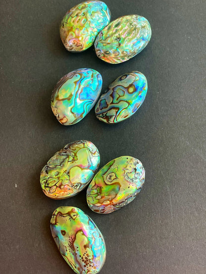 AAA Natural Abalone Shell Bead. 17x20mm Freedom Shape. Beautiful Natural Green Purple Peacock Feather Color Abalone Bead. High Quality Bead