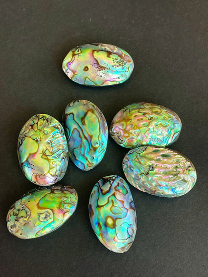 AAA Natural Abalone Shell Bead. 17x20mm Freedom Shape. Beautiful Natural Green Purple Peacock Feather Color Abalone Bead. High Quality Bead