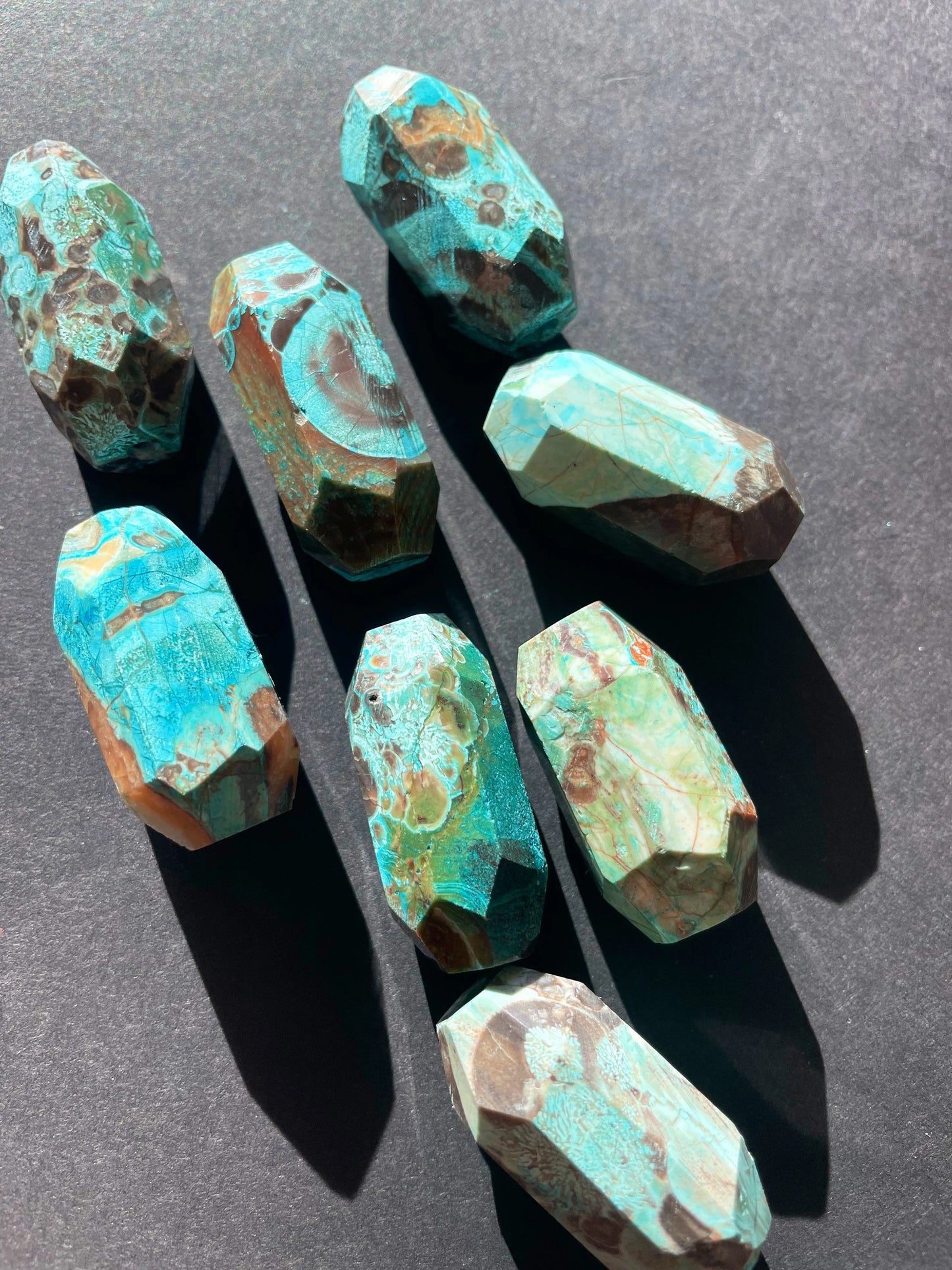 AAA Natural blue new ocean jasper stone bead. Faceted 15x33mm Barrel Shape . Beautiful blue brown color ocean jasper gemstone pendant bead!