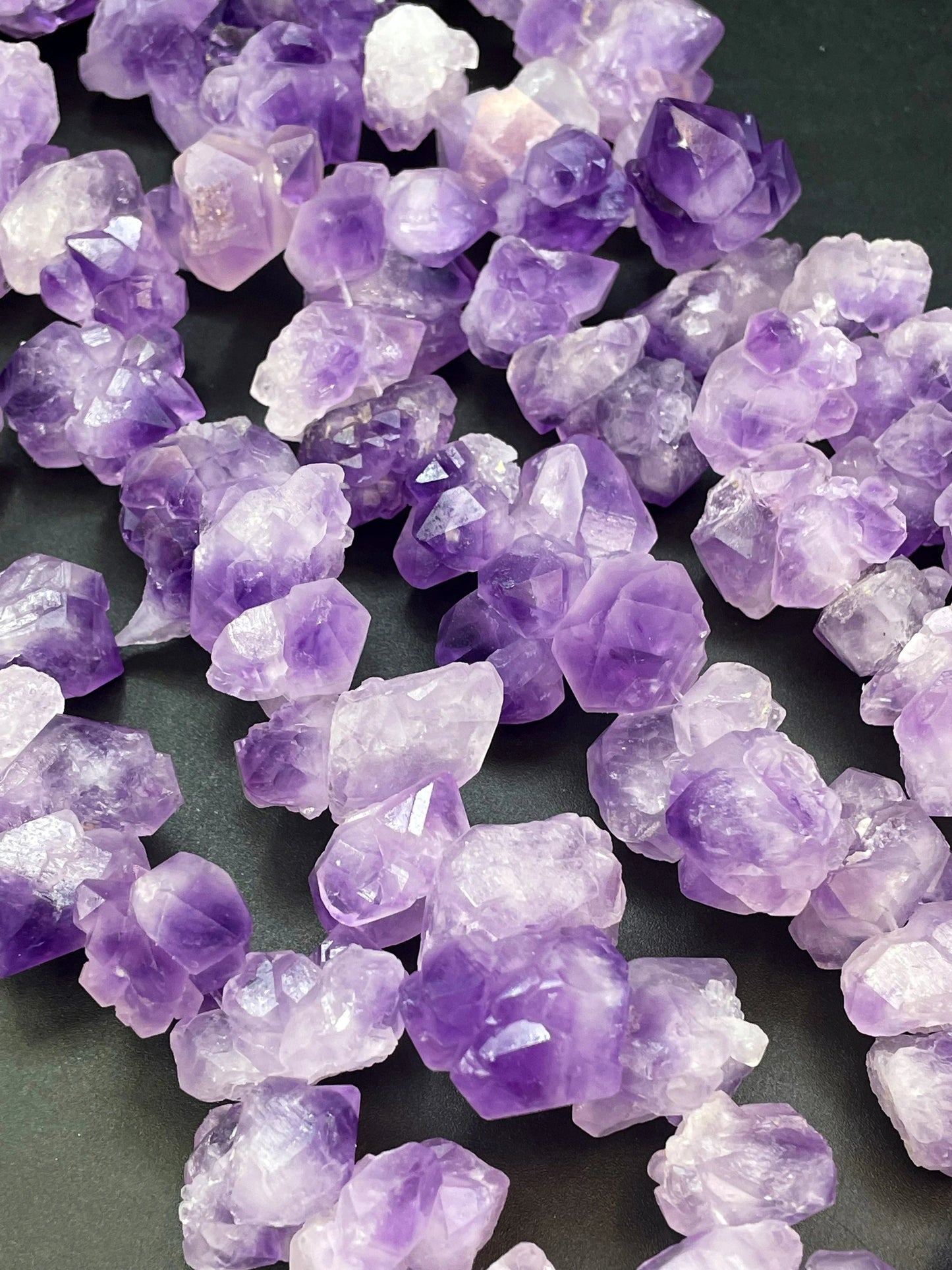 AAA Natural Raw Amethyst Stone Bead. Freedom nugget shape. Beautiful natural purple color natural shape. Unique amethyst gemstone bead!
