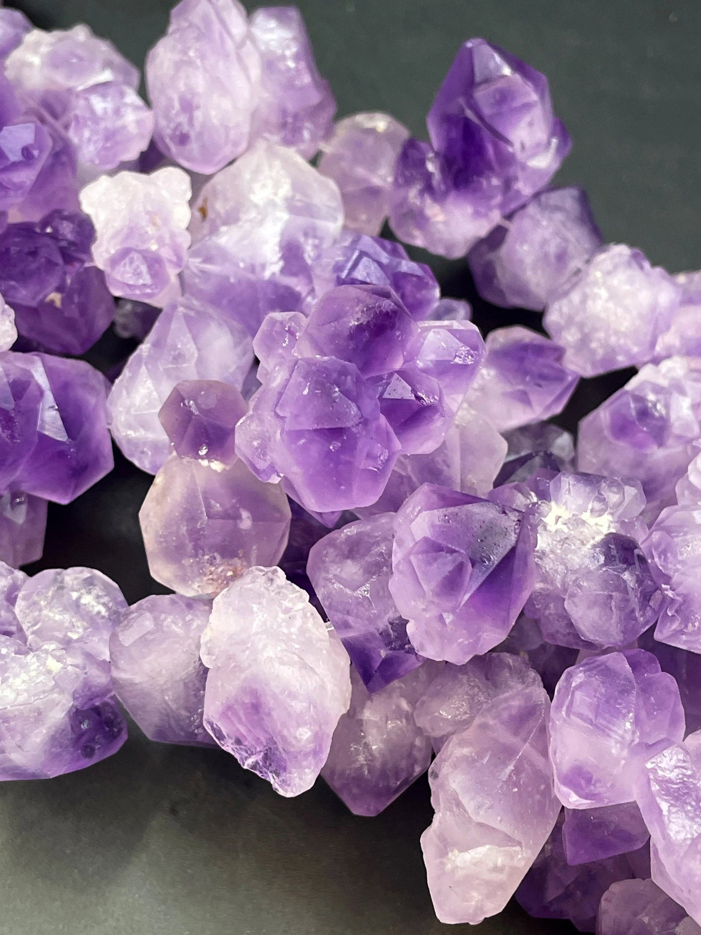 AAA Natural Raw Amethyst Stone Bead. Freedom nugget shape. Beautiful natural purple color natural shape. Unique amethyst gemstone bead!