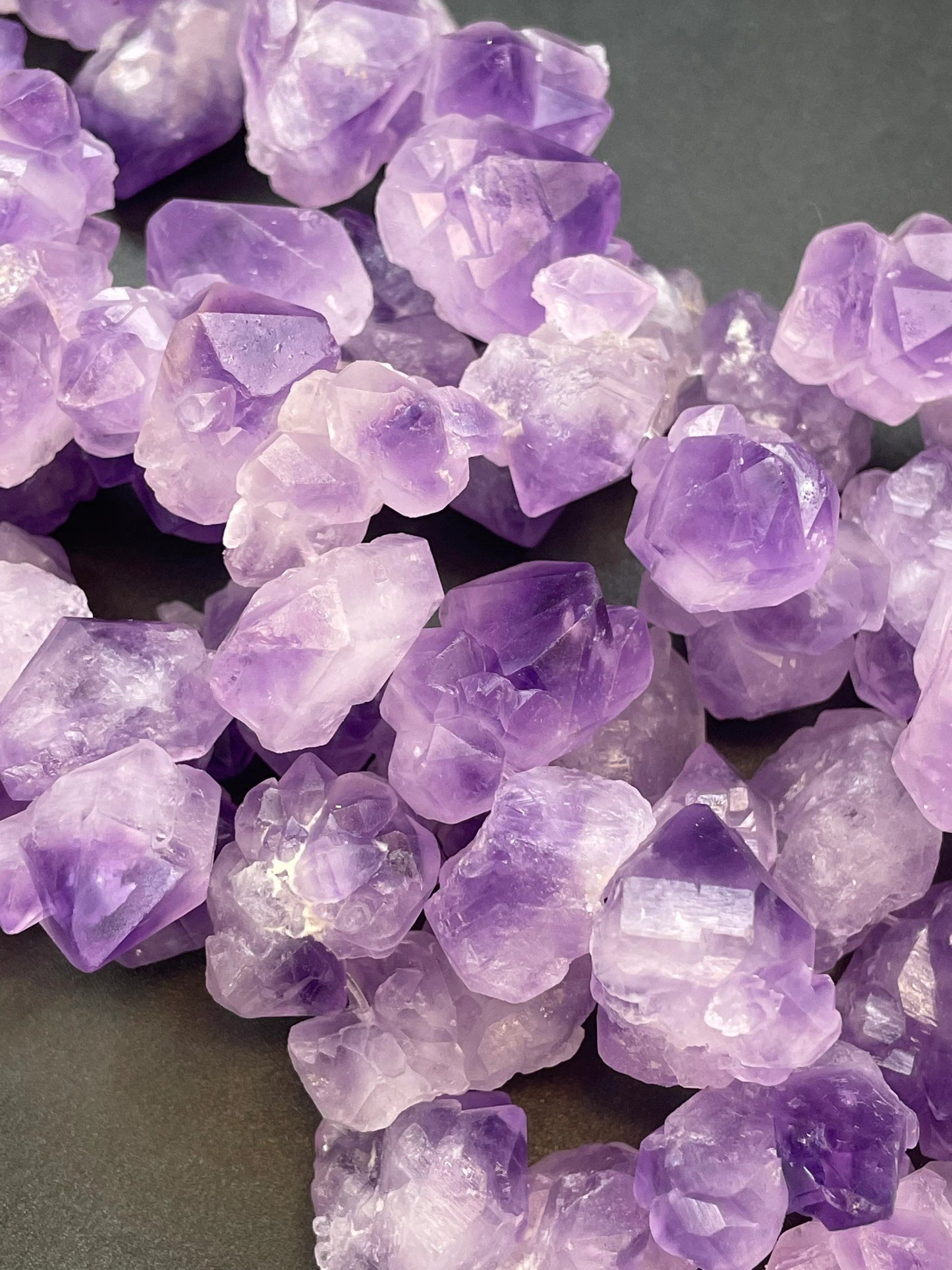 AAA Natural Raw Amethyst Stone Bead. Freedom nugget shape. Beautiful natural purple color natural shape. Unique amethyst gemstone bead!