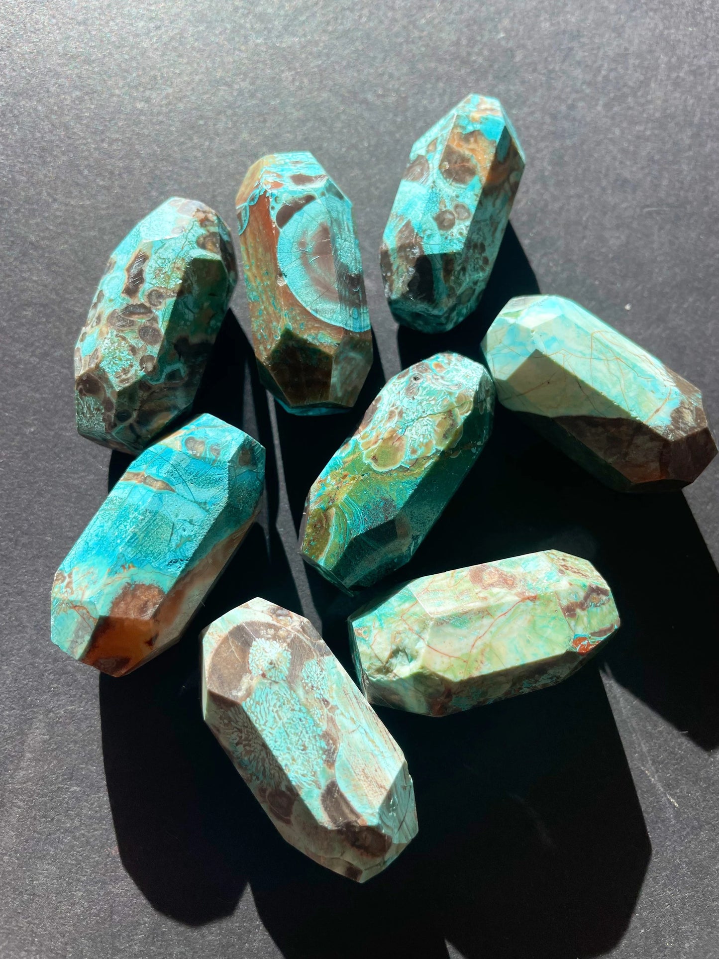 AAA Natural blue new ocean jasper stone bead. Faceted 15x33mm Barrel Shape . Beautiful blue brown color ocean jasper gemstone pendant bead!