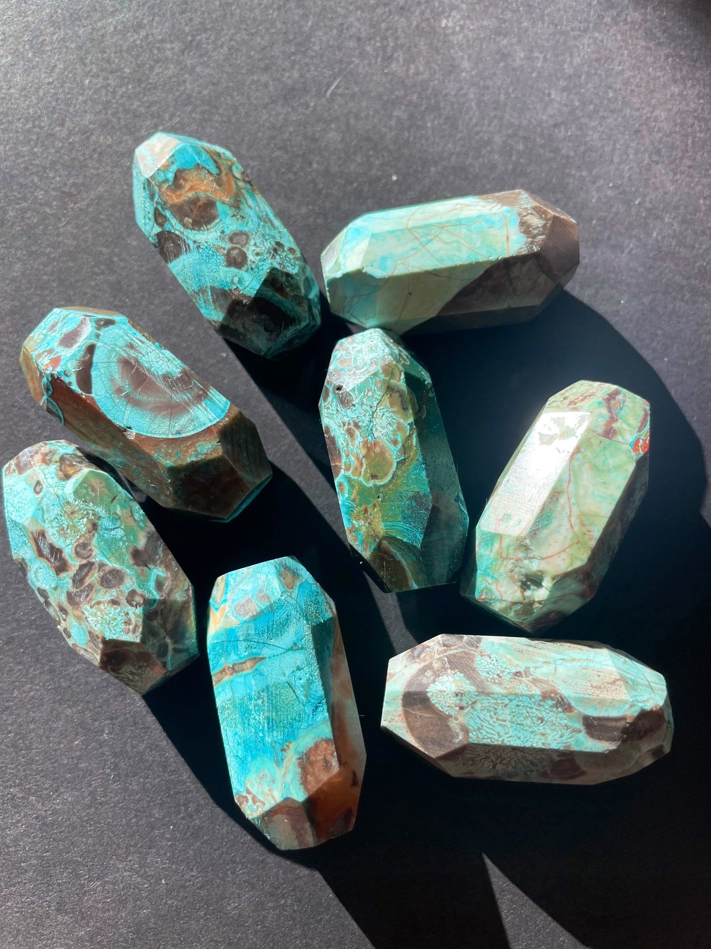 AAA Natural blue new ocean jasper stone bead. Faceted 15x33mm Barrel Shape . Beautiful blue brown color ocean jasper gemstone pendant bead!