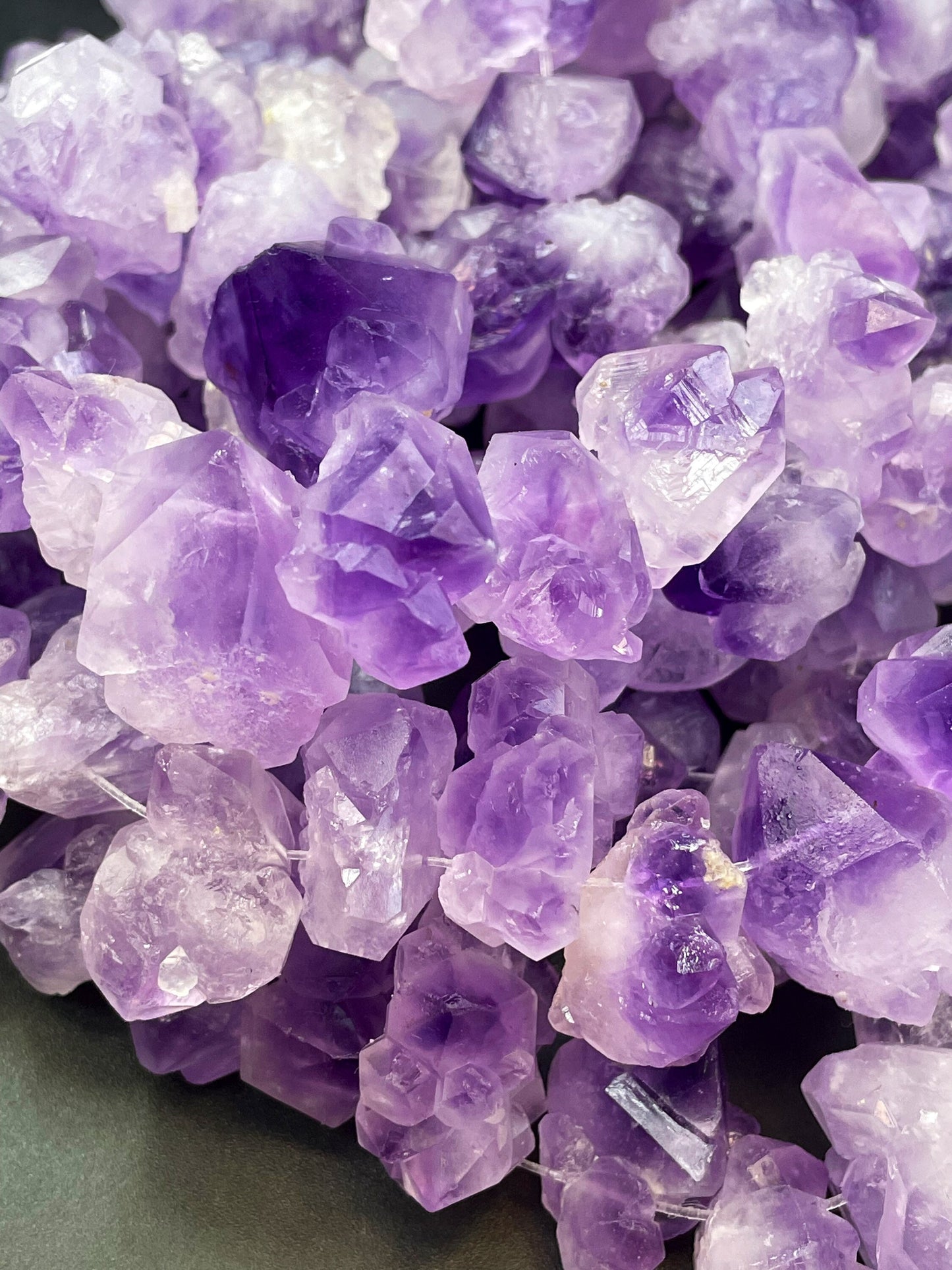 AAA Natural Raw Amethyst Stone Bead. Freedom nugget shape. Beautiful natural purple color natural shape. Unique amethyst gemstone bead!