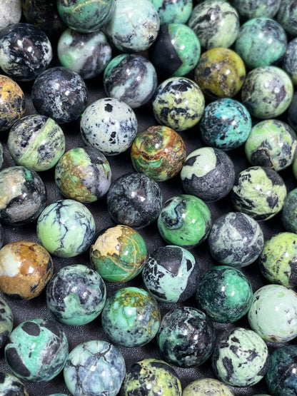 AAA natural variscite stone bead. 6mm 8mm 10mm round bead. Gorgeous natural green brown black color. Unique gemstone bead. High quality