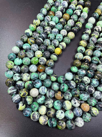 AAA natural variscite stone bead. 6mm 8mm 10mm round bead. Gorgeous natural green brown black color. Unique gemstone bead. High quality