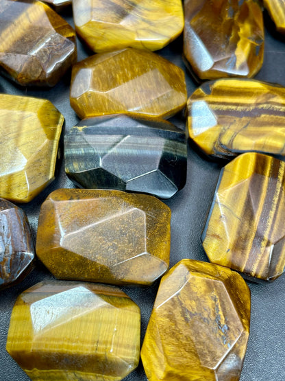 AAA natural tiger eye stone bead. 15x20mm rectangle Shape bead. Gorgeous natural brown yellow color. High quality gemstone pendant bead!