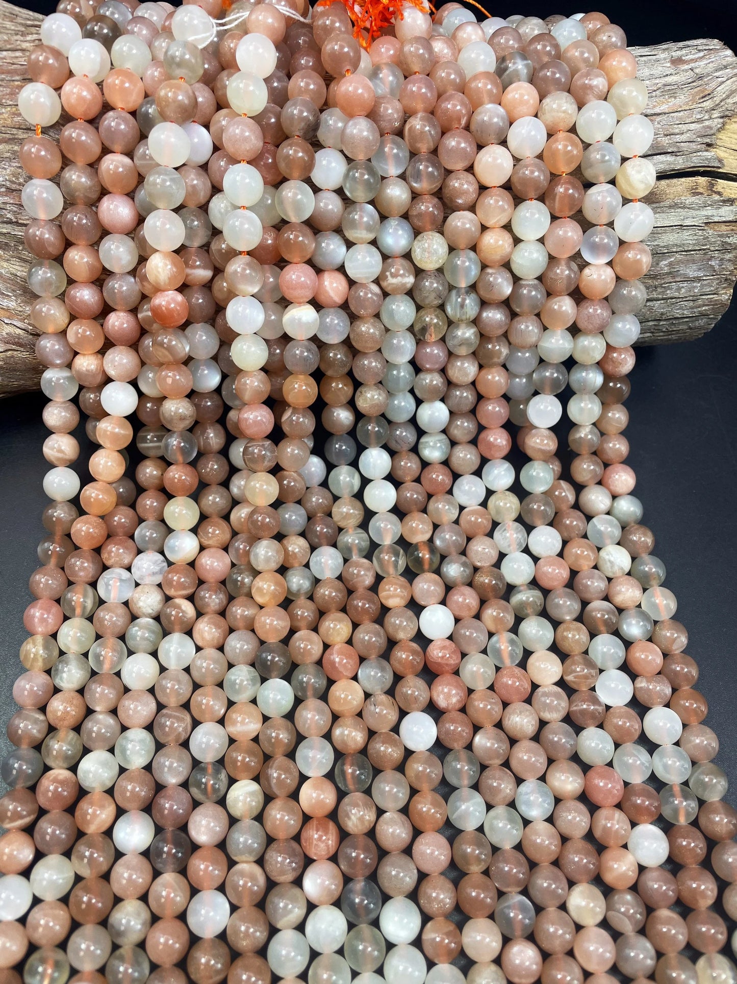 AAA natural multi color moonstone bead. 6mm8mm 10mm round bead. Gorgeous natural peach moonstone white moonstone. Loose bead. High quality