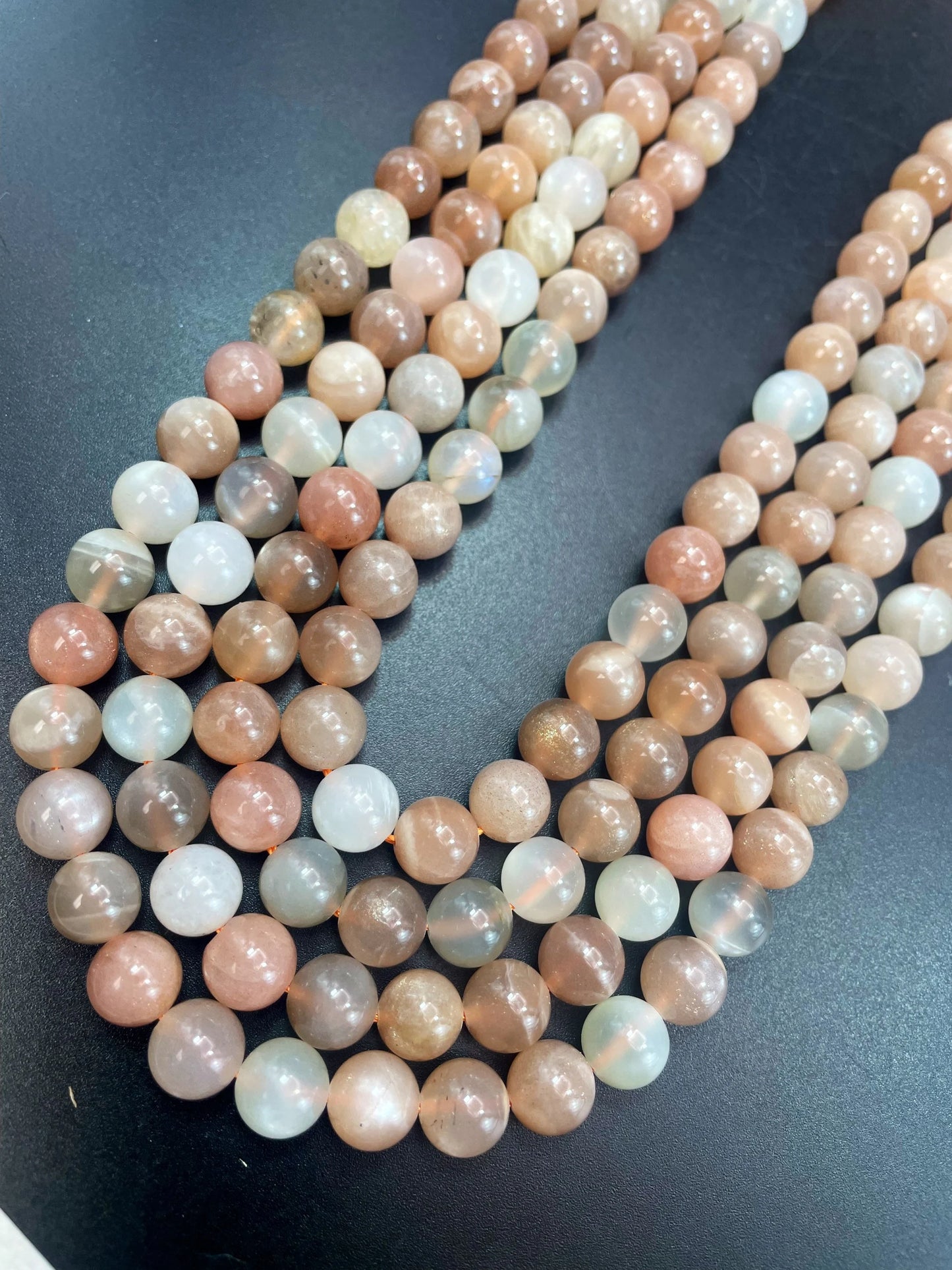 AAA natural multi color moonstone bead. 6mm8mm 10mm round bead. Gorgeous natural peach moonstone white moonstone. Loose bead. High quality
