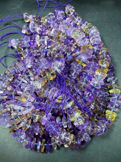 100% Natural Ametrine Gemstone Bead. Faceted 12mm Pinwheel Shape. Beautiful Natural Purple Honey Yellow Color. Super Clear Nice Quality!