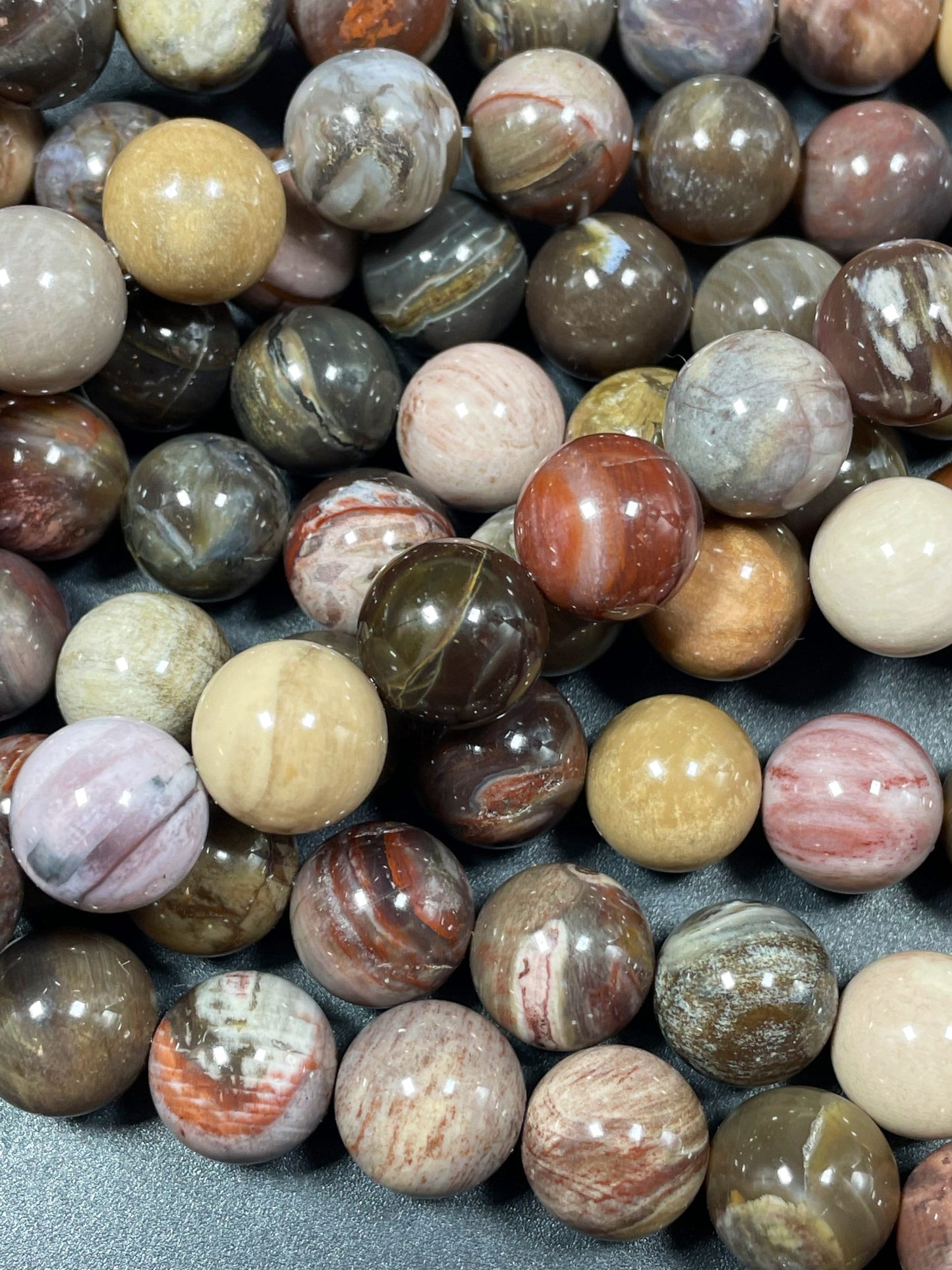 Natural black moonstone bead. 6mm 8mm 10mm 12mm round bead. Natural brown black color gemstone bead. Loose stone bead. Full strand 15.5”