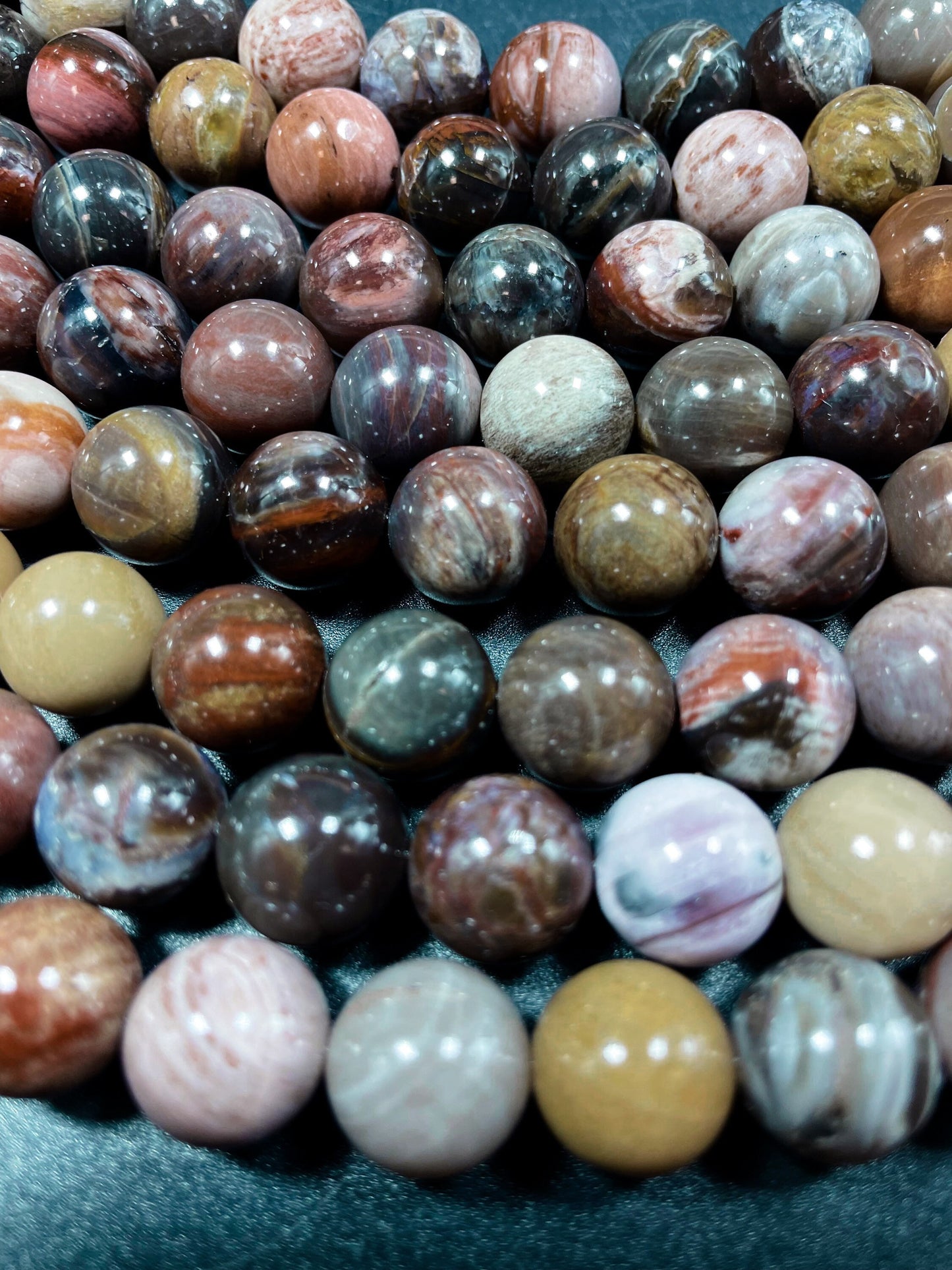 Natural black moonstone bead. 6mm 8mm 10mm 12mm round bead. Natural brown black color gemstone bead. Loose stone bead. Full strand 15.5”