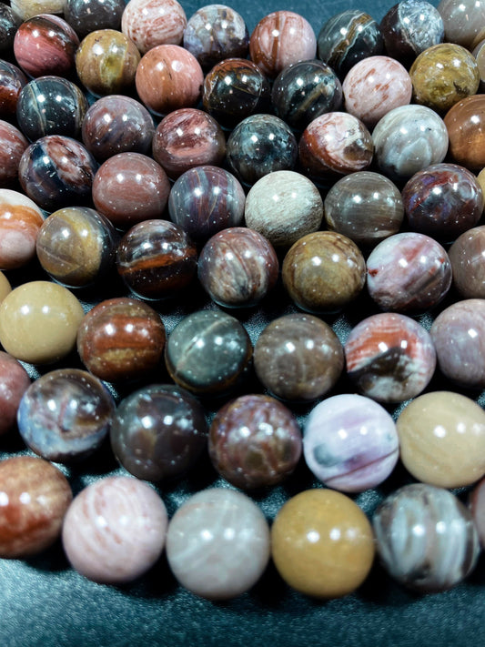 Natural black moonstone bead. 6mm 8mm 10mm 12mm round bead. Natural brown black color gemstone bead. Loose stone bead. Full strand 15.5”