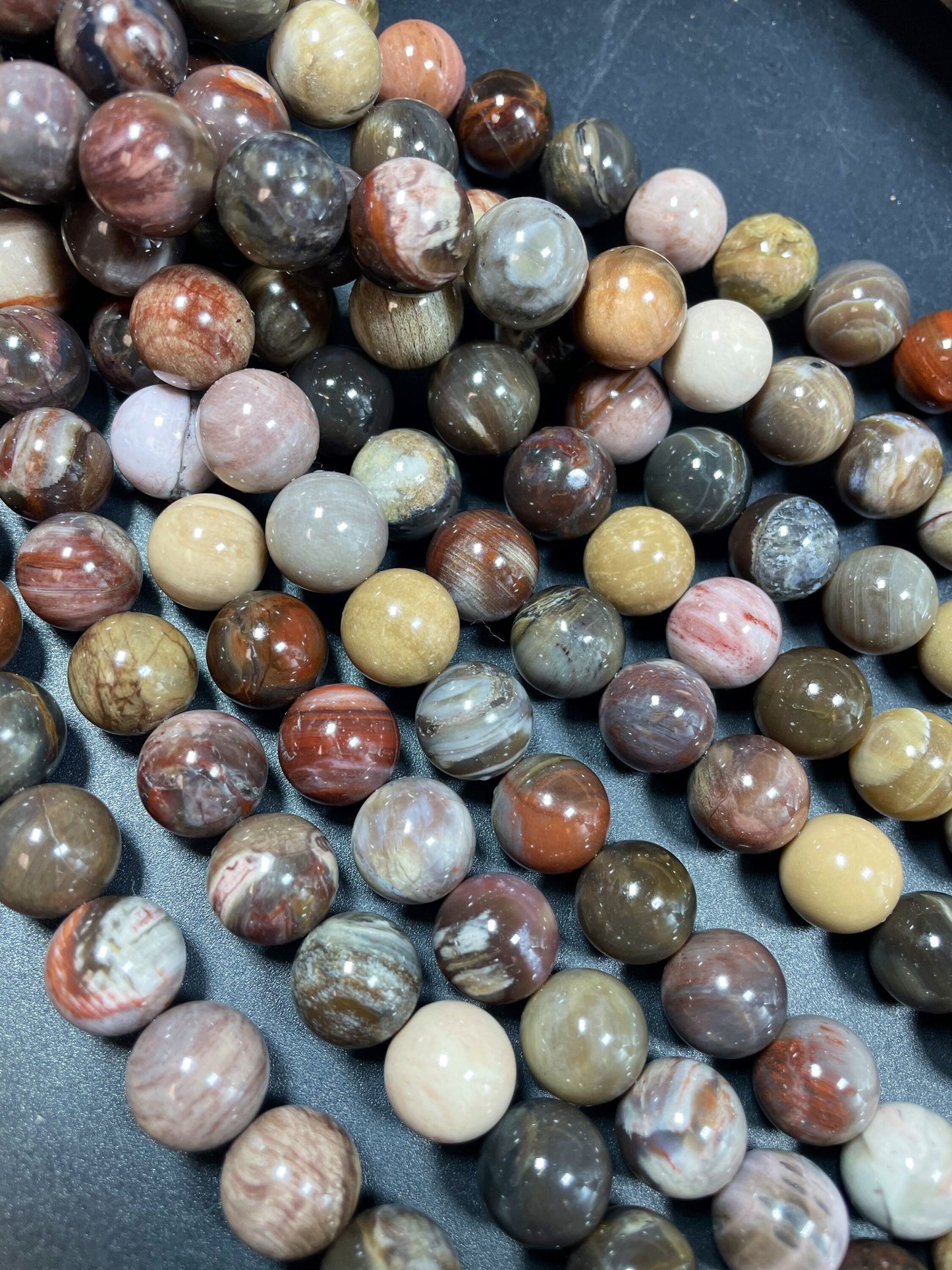Natural black moonstone bead. 6mm 8mm 10mm 12mm round bead. Natural brown black color gemstone bead. Loose stone bead. Full strand 15.5”