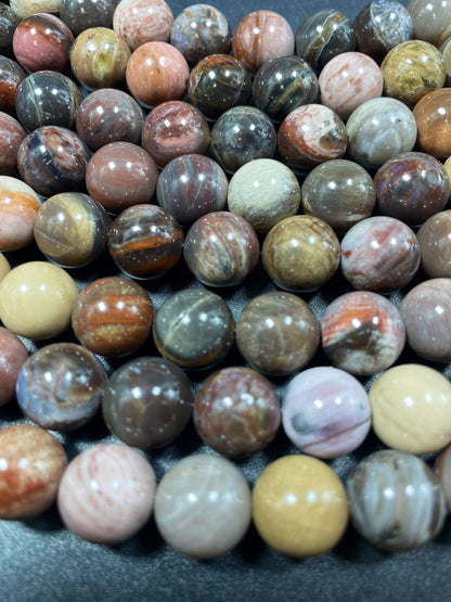 Natural black moonstone bead. 6mm 8mm 10mm 12mm round bead. Natural brown black color gemstone bead. Loose stone bead. Full strand 15.5”