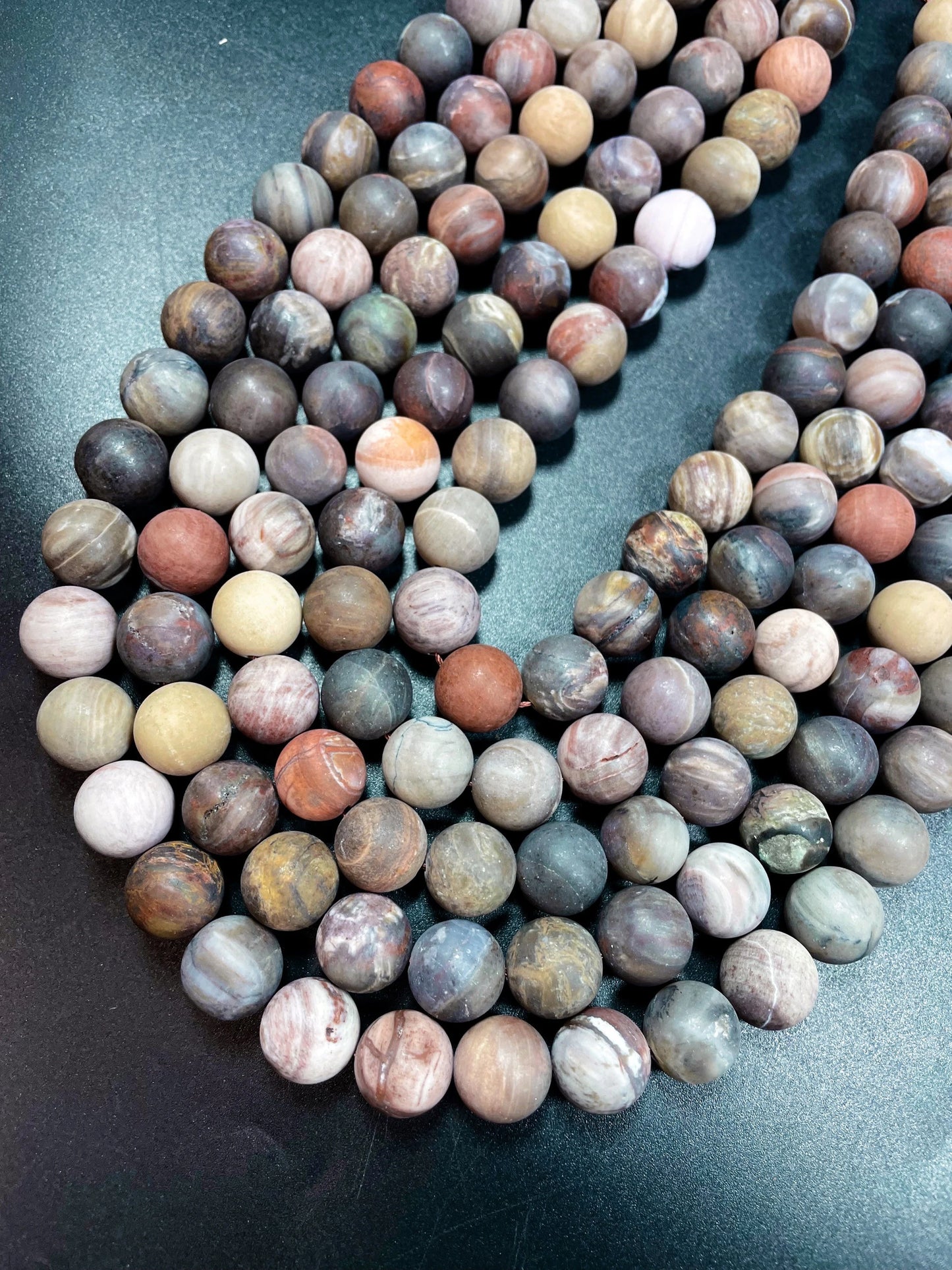 Natural brown petrified wood jasper. Gemstone bead. 6mm 8mm 10mm 12mm round bead. Loose stone bead. Full strand 15.5”