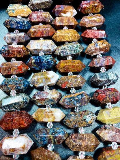 Natural Pietersite gemstone bead. Barrel Shape bead. Natural brown blue orange color. Loose stone bead . 8mm round gemstone bead.