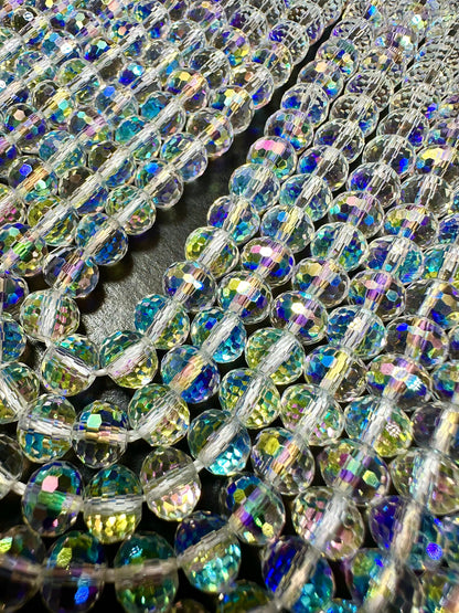 AAA High Quality Iridescent Crystal Bead Faceted 7x5mm Rondelle Shape Beads. Gorgeous Rainbow Flash Beads Great Quality Full Strand 15.5"