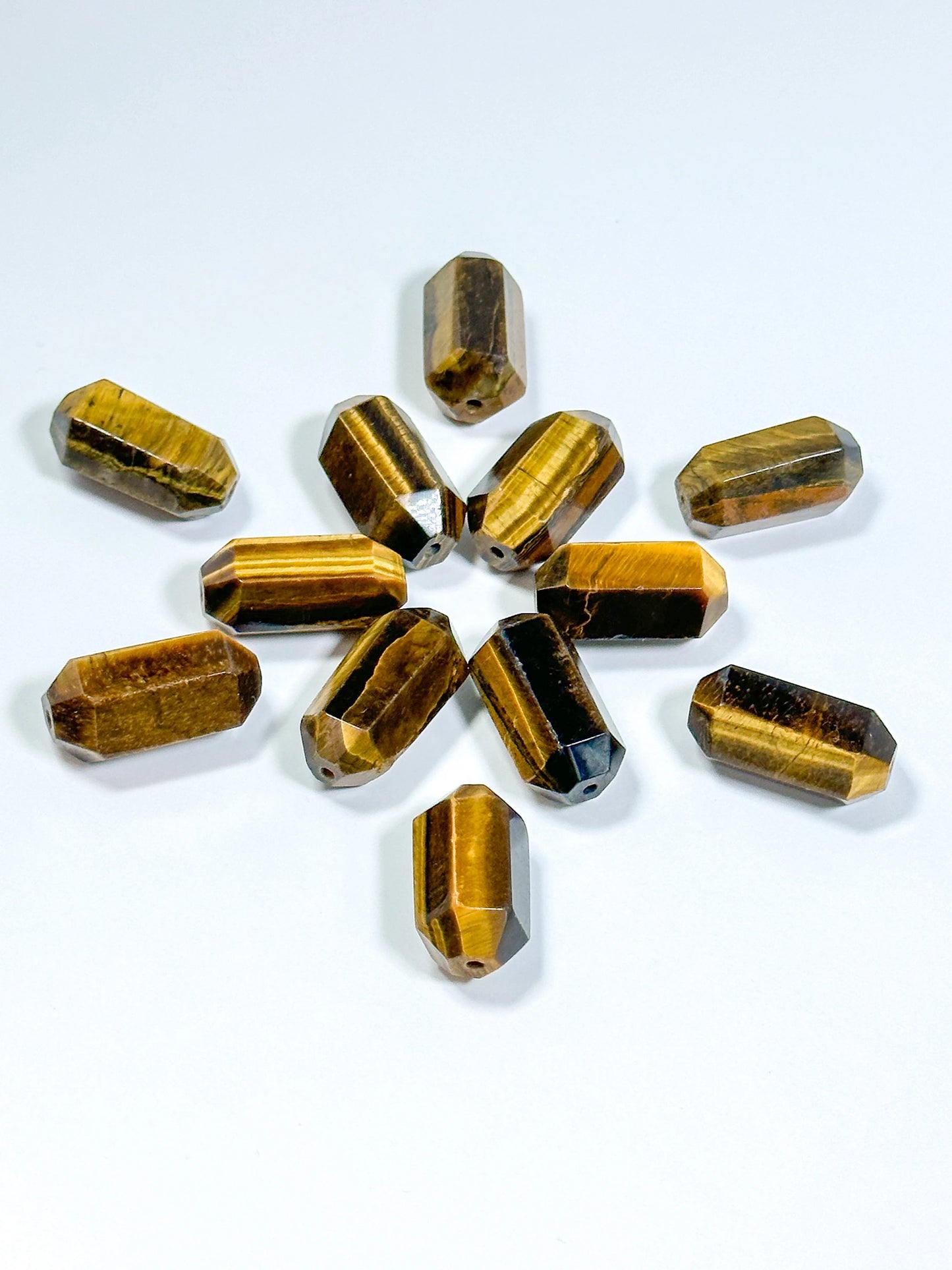 NATURAL Tiger Eye Gemstone Bead Faceted 27x14mm Barrel Shape Bead, Gorgeous Golden Brown Yellow Color Tiger Eye Gemstone Beads, Loose Beads