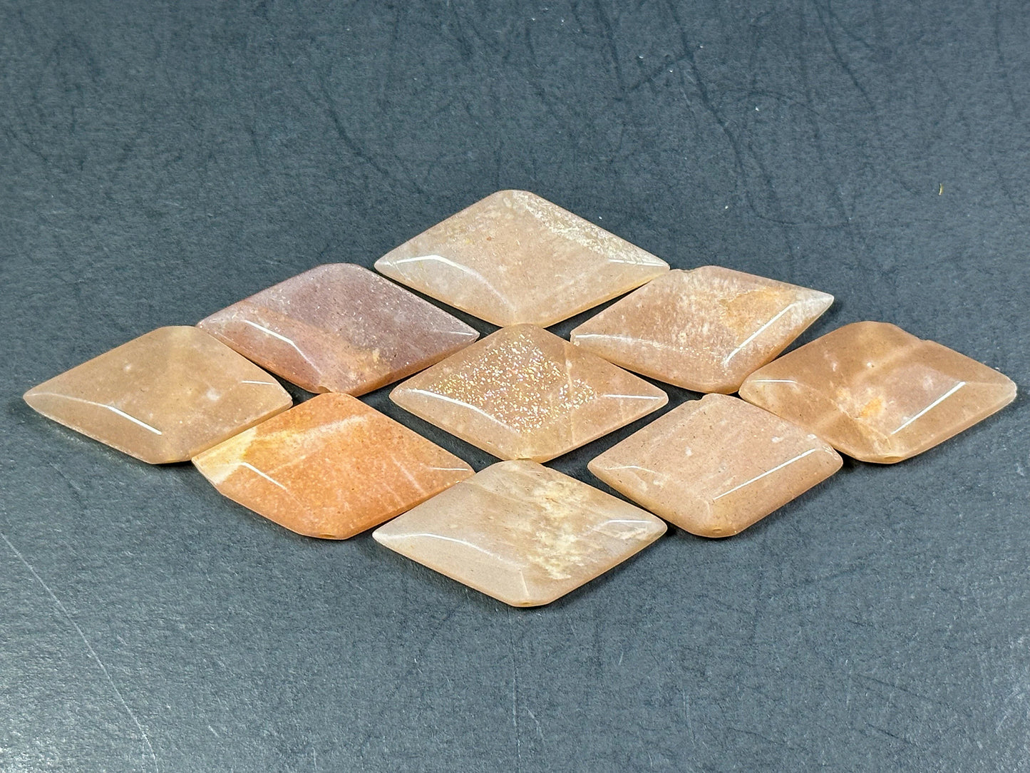 AAA NATURAL Peach Moonstone Gemstone Bead Faceted 29x15mm Diamond Shape, Gorgeous Natural Peach Color Moonstone Gemstone Bead, LOOSE Beads