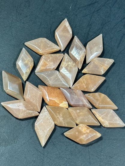 AAA NATURAL Peach Moonstone Gemstone Bead Faceted 29x15mm Diamond Shape, Gorgeous Natural Peach Color Moonstone Gemstone Bead, LOOSE Beads