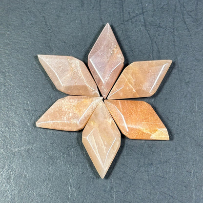 AAA NATURAL Peach Moonstone Gemstone Bead Faceted 29x15mm Diamond Shape, Gorgeous Natural Peach Color Moonstone Gemstone Bead, LOOSE Beads