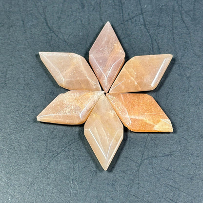 AAA NATURAL Peach Moonstone Gemstone Bead Faceted 29x15mm Diamond Shape, Gorgeous Natural Peach Color Moonstone Gemstone Bead, LOOSE Beads