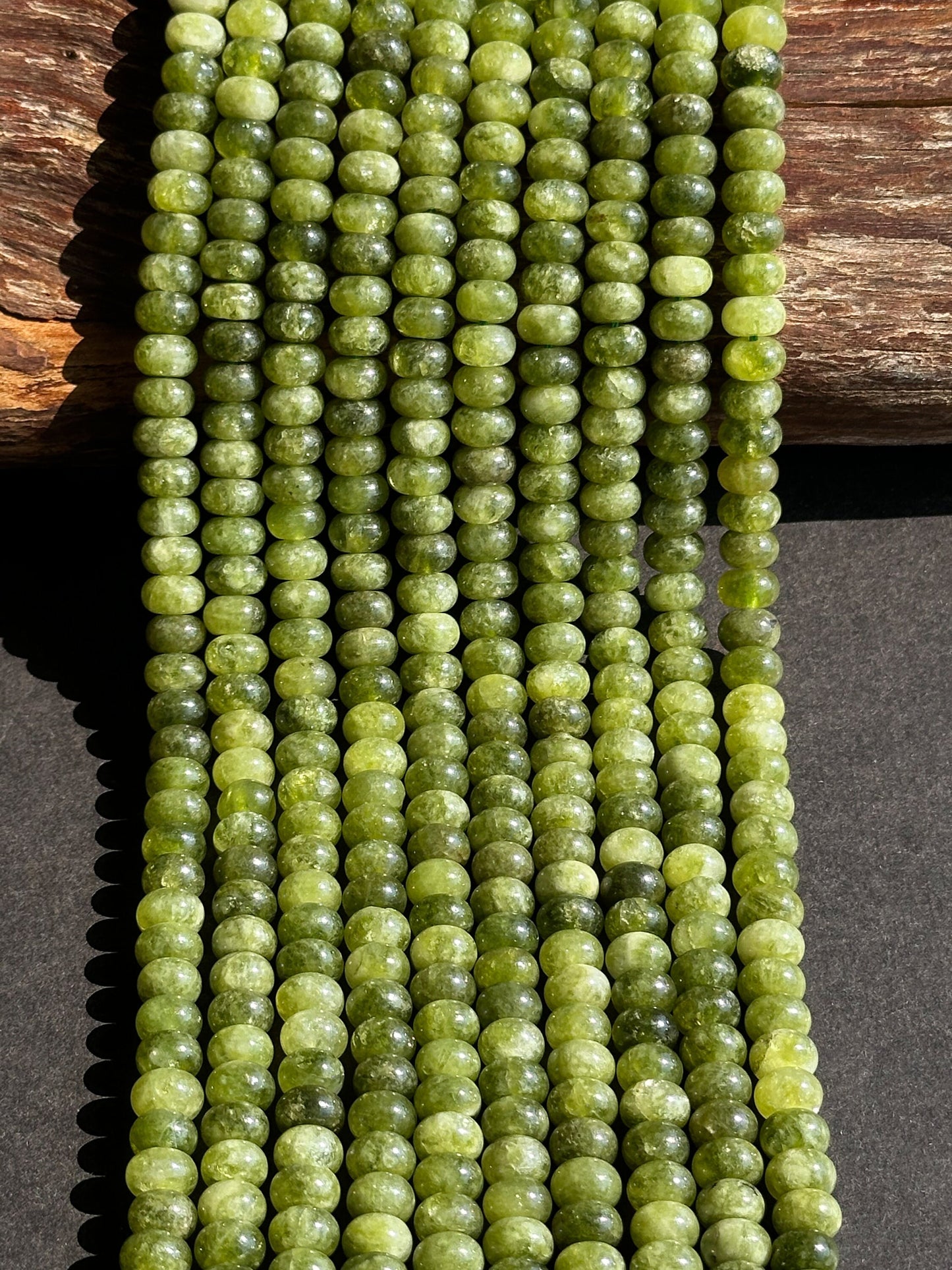 Beautiful Olive Green Jade Gemstone Bead 8x5mm Smooth Rondelle Beads, Gorgeous Olive Green Color Jade Gemstone Beads Full Strand 15.5