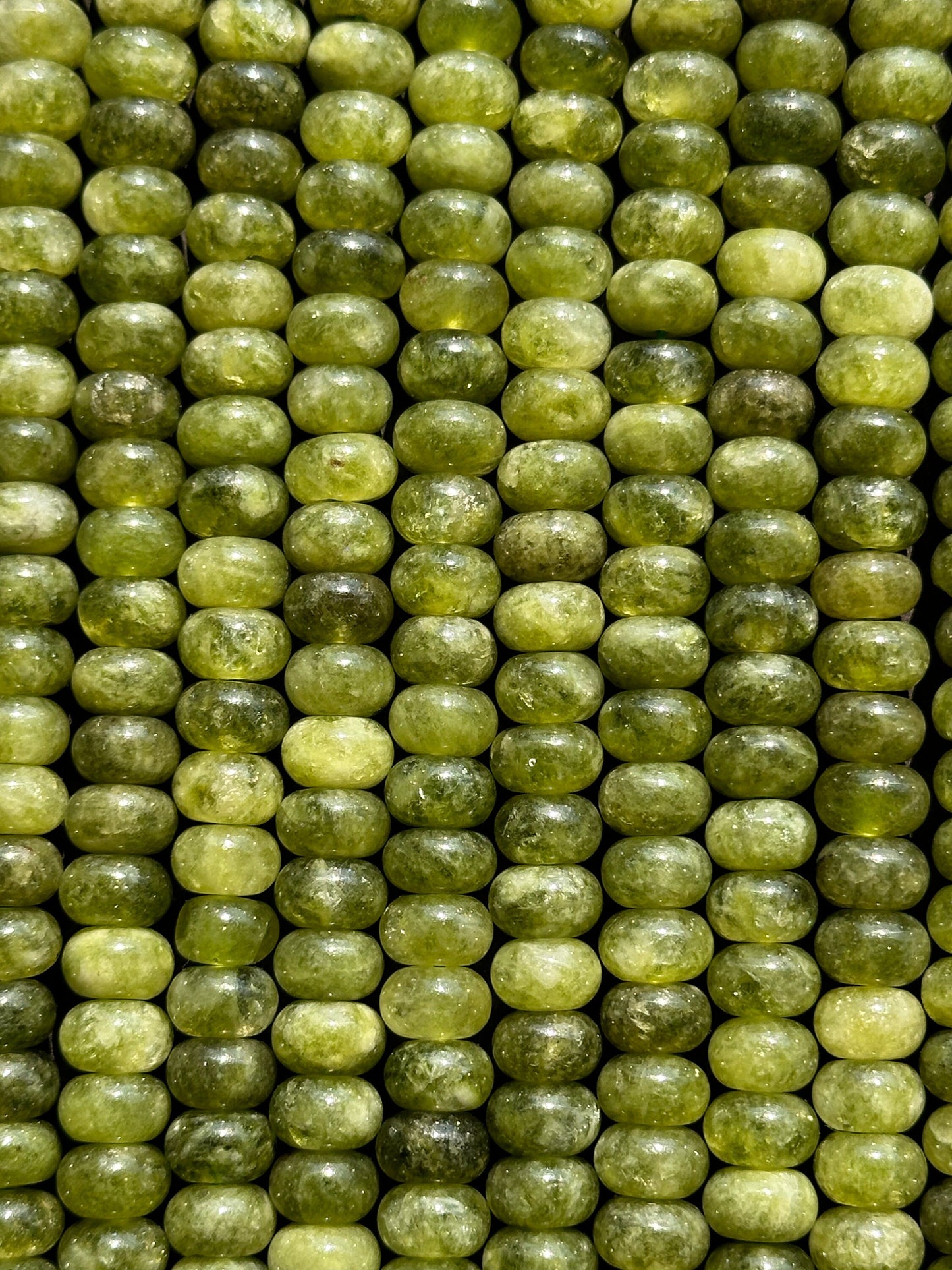 Beautiful Olive Green Jade Gemstone Bead 8x5mm Smooth Rondelle Beads, Gorgeous Olive Green Color Jade Gemstone Beads Full Strand 15.5