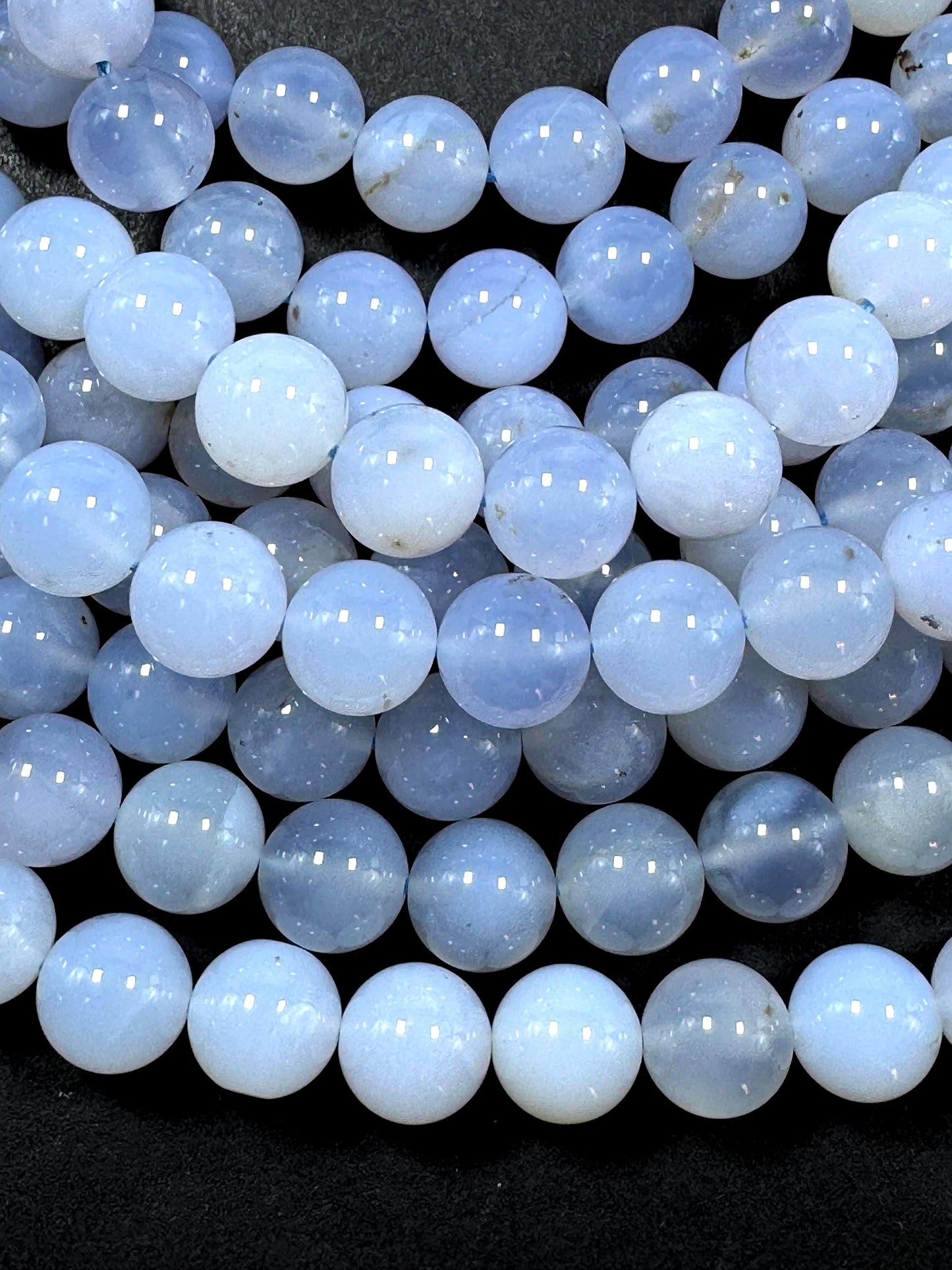 Natural Chalcedony Gemstone Bead.  Smooth Round Bead. 4mm 6mm 8mm 10mm 12mm Round Bead. Excellent Quality. Full strand 15.5”