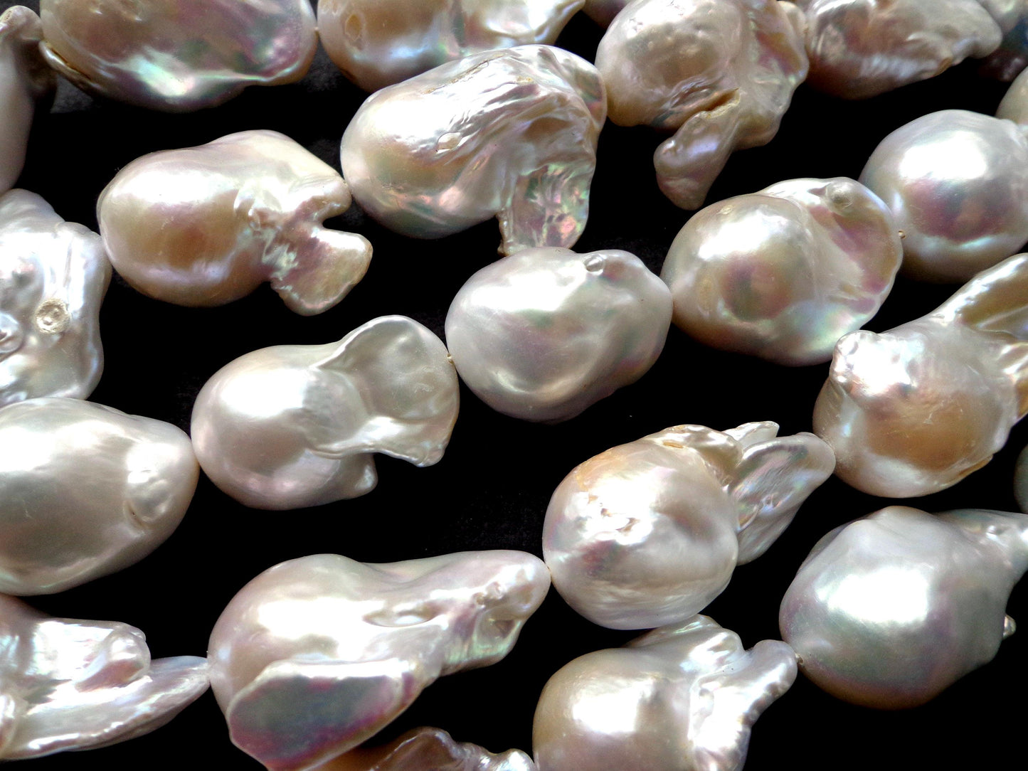 AAA Natural Baroque Pearl. Freeform Shape, Gorgeous Natural Color Baroque Pearl, 100% Perfect Pearls, High Quality Pearl, Full Length 15.5"