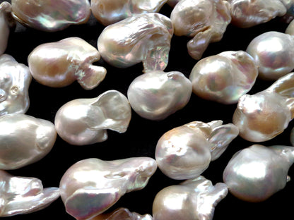 AAA Natural Baroque Pearl. Freeform Shape, Gorgeous Natural Color Baroque Pearl, 100% Perfect Pearls, High Quality Pearl, Full Length 15.5"