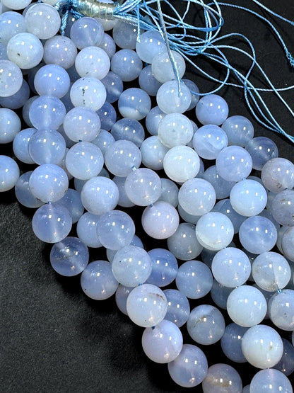 Natural Chalcedony Gemstone Bead.  Smooth Round Bead. 4mm 6mm 8mm 10mm 12mm Round Bead. Excellent Quality. Full strand 15.5”