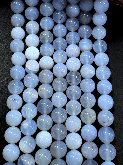 Natural Chalcedony Gemstone Bead.  Smooth Round Bead. 4mm 6mm 8mm 10mm 12mm Round Bead. Excellent Quality. Full strand 15.5”