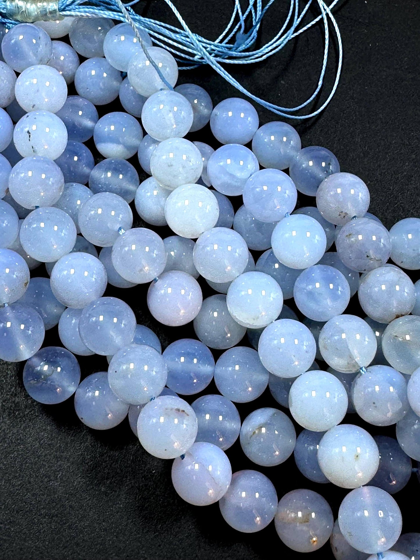 Natural Chalcedony Gemstone Bead.  Smooth Round Bead. 4mm 6mm 8mm 10mm 12mm Round Bead. Excellent Quality. Full strand 15.5”