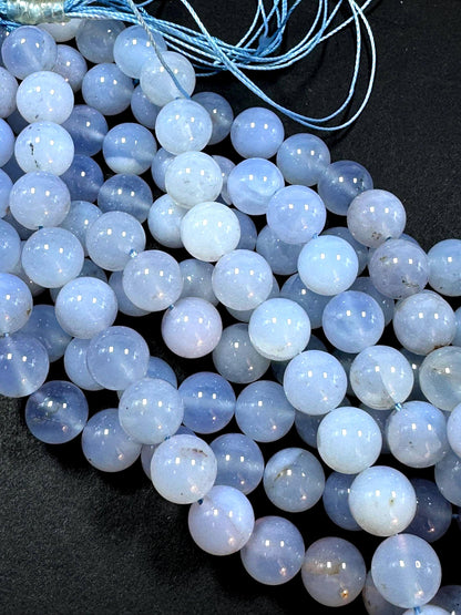 Natural Chalcedony Gemstone Bead.  Smooth Round Bead. 4mm 6mm 8mm 10mm 12mm Round Bead. Excellent Quality. Full strand 15.5”