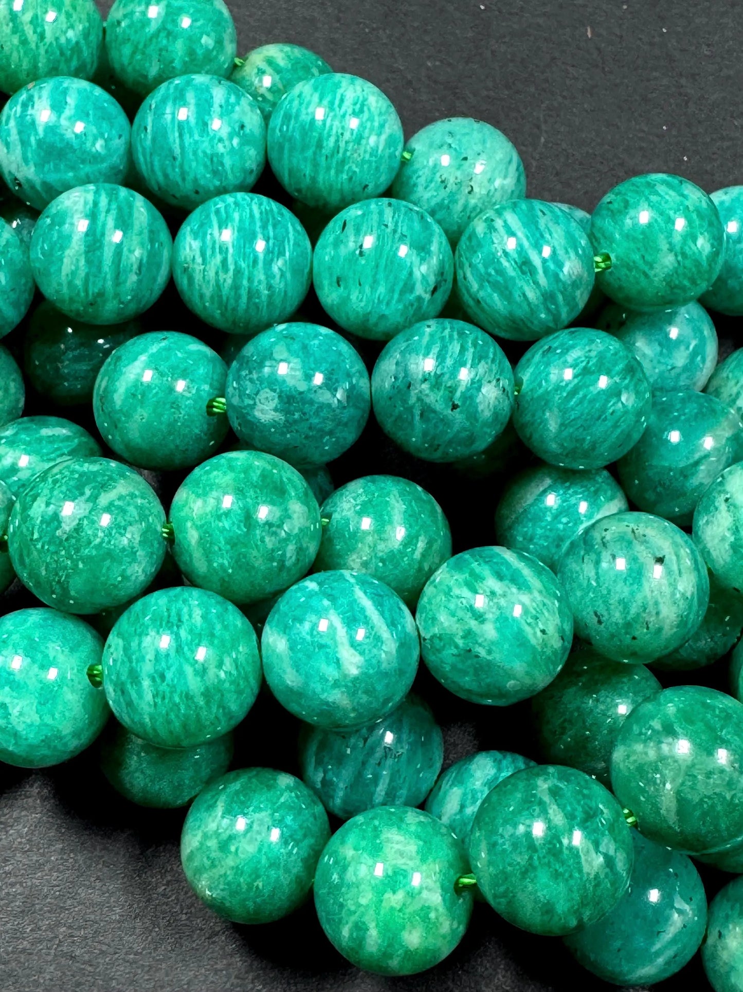 AAA Natural Russian Amazonite Gemstone Bead. 6/8/10mm Round Beads. Gorgeous Natural Color Not Treated. Excellent Quality. Full Strand 15.5”