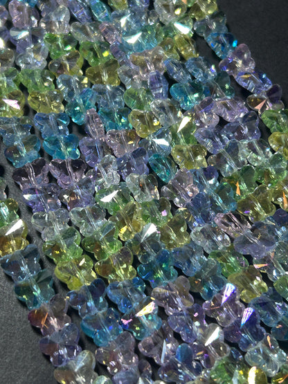 AAA High Quality Crystal Beads, 10x5mm, Faceted Butterfly Beads, Beautiful Pastel Multicolor Beads, Great Quality Beads