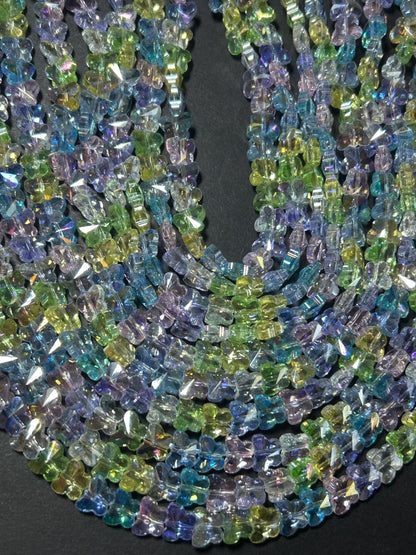 AAA High Quality Crystal Beads, 10x5mm, Faceted Butterfly Beads, Beautiful Pastel Multicolor Beads, Great Quality Beads