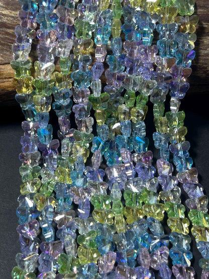 AAA High Quality Crystal Beads, 10x5mm, Faceted Butterfly Beads, Beautiful Pastel Multicolor Beads, Great Quality Beads