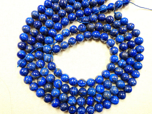 AAA 100% Natural lapis lazuli stone bead 4mm 6mm 8mm 10mm round bead . Gorgeous natural blue lapis lazuli gemstone bead. Full strand 15.5”