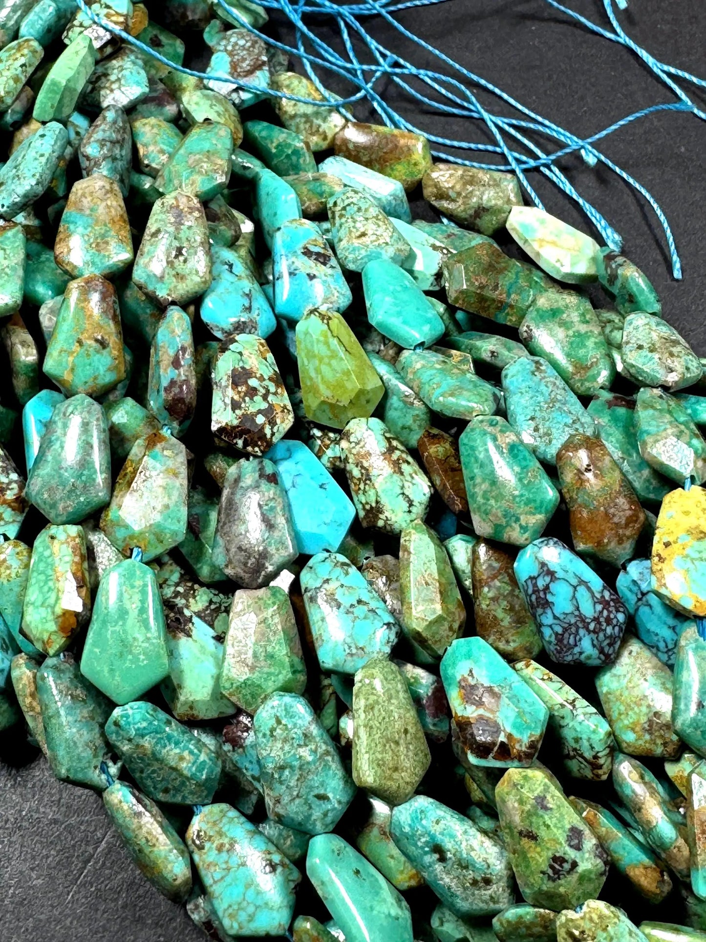 100% Natural turquoise gemstone bead . Teardrop shape . gorgeous natural turquoise blue color . excellent quality. full strand 15