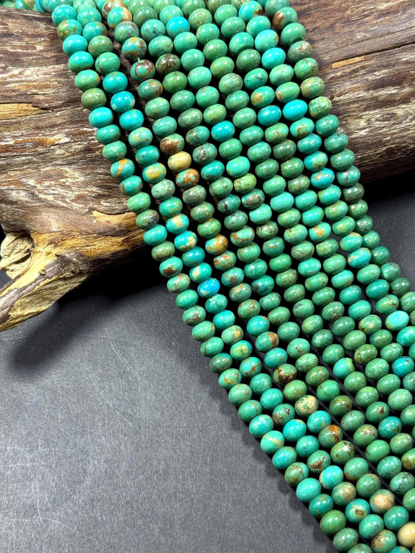 AA Natural turquoise gemstone bead . Roundle  shape . gorgeous natural blue turquoise color . Not treated excellent quality. full strand 15.