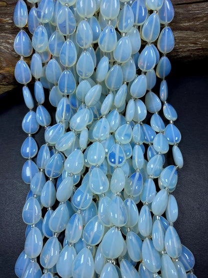 Natural Opalite Gemstone Bead 13x17mm Teardrop Shape, Beautiful Natural Opalite Gemstone Bead Great Quality Full Strand 15.5"